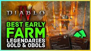 Diablo 4 - Best Legendary Leveling Obols & Gold Farm New Loot Cave Treasure Goblins Fast & Easy