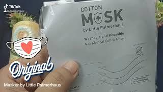 Masker kain katun 3 lapisan plyanti bakteri & nyaman by little Palmerhaus