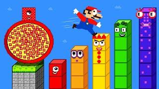 Mario Escape vs the Giant Numberblocks Pregnant Mix Level Up Maze  Game Animation