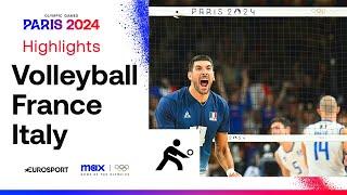 INTO THE FINAL   France vs Italy Volleyball Mens Semi-Final Highlights  #Paris2024 #Olympics