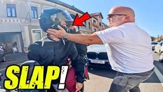 ANGRY GUY ATTACKS BIKERS  EPIC & CRAZY MOTORCYCLE MOMENTS 2024 - #75