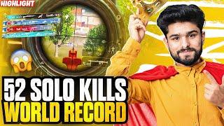 52 SOLO KILLS  WORLD RECORD BY GODL LoLzZz  BGMI HIGHLIGHT