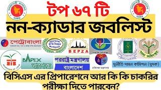 বিসিএস প্রস্তুতি দিয়ে সব টপ সরকারি চাকরি। Top Govt Job List। Govt Job Preparations BD। Non-Cadre Job