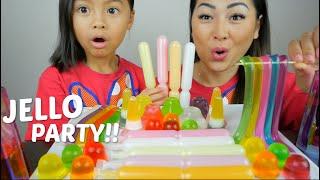 Jello Party *Assorted Jellos & Jelly Sticks  Mukbang  N.E Lets Eat