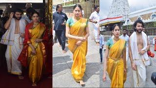 Actress Janhvi Kapoor Spotted At Tirumala Temple With Her Friend