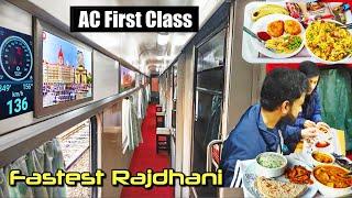 MUMBAI RAJDHANI Exp AC 1st Class journey •  First AC Food  classy interiors speedy vlog