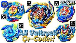 All VALTRYEK QR-Codes  Qr-Коды Всех VALTRYEK - Beyblade Burst Surge