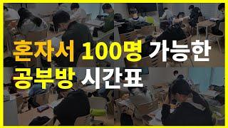 1인 원장 효율 최대 시간표 만드는 방법