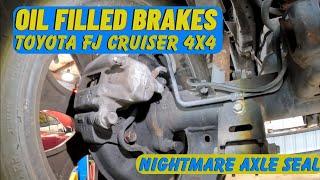 Dreaded Axle Seal Leak Just Adjust the Parking Brake Toyota FJ Cruiser