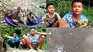 Ngaliwet ikan bakar yang langsung di panen dari lobang Samping Rumah