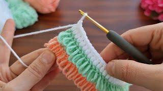 Wow how to make eye catching crochet  Çok kolay çok güzel göz alıcı tığ işi örgü.