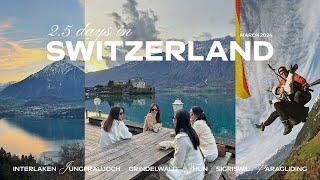 Switzerland travel vlog 2024Interlaken Jungfraujoch paragliding CLOY locations 2 day itinerary