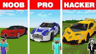 Minecraft NOOB vs PRO vs HACKER SPORT CAR HOUSE BUILD CHALLENGE Animation