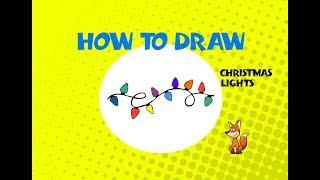 How to draw Christmas Lights -Learn to Draw - ART LESSON arte how to channel cartooning