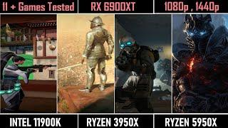 intel 11900k vs 3950x vs 5950x Extreme benchmark 6900xt