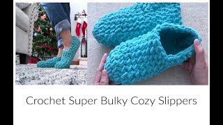 How to Crochet Easy Super Bulky Slipper