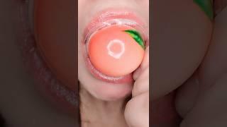 ASMR Satisfying Eating Tasty Peach Gummy  #asmr #mukbang #springonshorts