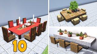 Minecraft +10 Tables and Chairs Build Hacks & Ideas