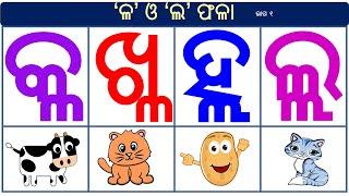 Odia Barnamala  Odia Matra  ଳ ଓ ଲ ଫଳା Part 1  Odia Alphabet  Barnabodha  Ama Kuni Sir