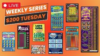 WEEKLY SERIES $200 TUESDAYSCRATCHING LOTTERY TICKETS FROM MULTIPLE STATES