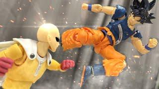 stop motion GOKU VS SAITAMA FULL FIGHT IFanAnimation  One Punch Man Vs DRAGONBALL