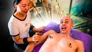 ASMR Belly Massage with Moxibustion nipple treatments