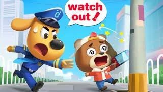 Be Careful When You Walk Outdoor Safety Tips  Kids Cartoon  Sheriff Labrador  BabyBus