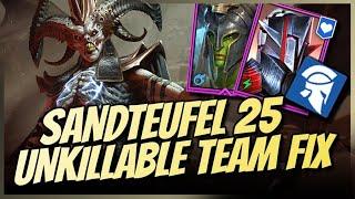 Raid Shadow Legends  Sandteufel 25 Unkillable Team Fix - Merouka und Bluthelm Version