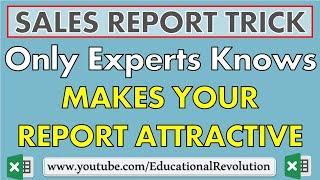 How to Makes Your Sales Report Attractive in Excel  Latest Trick