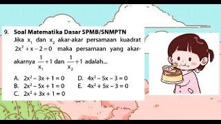 Jika x1 dan x2 akar-akar persamaan kuadrat 2x² + x - 2 = 0 maka persamaan yang akar-akarnya 1x1 + 1