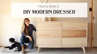 How to Build a Mid-Century Modern Dresser--FROM 2x4s and PLYWOOD