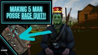 MAKING A FULL POSSE RAGE QUIT??  Red Dead Online Fighting Griefers  Episode 65