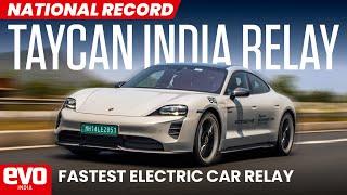 Porsche Taycan India Relay  Fastest electric car relay on the G-Quad  Branded Content  @evoIndia