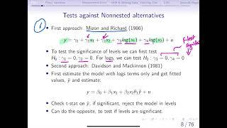 9.1b Tests against Nonnested Alternatives