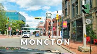 Moncton Downtown Drive 4K - New Brunswick Canada