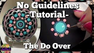 No Template No Lines... Just Dotting  Mandala Dot Art Rock Painting Tutorial  The Do Over