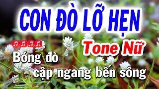 Karaokae Con đò Lỡ Hẹn Tone Nữ  Mi thứ  Karaoke Nhạc Sống Tuyết Nhi