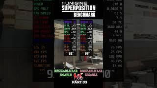 Resizable Bar ON vs OFF Superposition Benchmark Part 3 #shorts