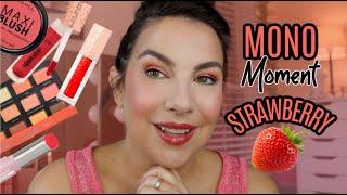 MONOCHROMATIC MOMENT Strawberry Makeup  GRWM