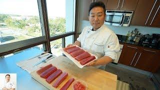 How To Process Tuna Block For Sushi Part 1  How To Make Sushi Series