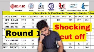 IISER round 1 seat allotment analysis  IISER counselling  #exam #iat