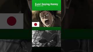Levi Saying Kenny - Original vs English Dub
