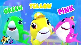 Learn Colors with Baby Shark Song & Finger Family + More Kids Rhymes