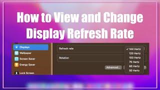 How to view and change Display Refresh rate on mac