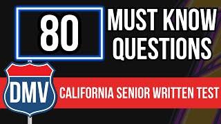 California DMV Senior Written Test 2024 80 Must Know Questions