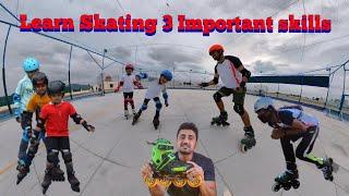 Learn Skating in 3 Steps Begginers Skating Basic Lessons स्केटिंग कैसे सीखें Learn Inline Skating