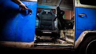 Installing Racing Seats In The Worst Vehicle - Corbeau FX1 Pro Seat Install