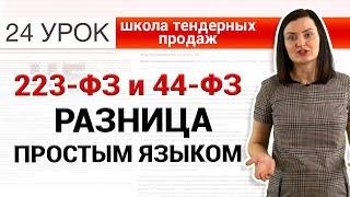 Отличия 44-ФЗ и 223-ФЗ. В чём разница простыми словами НЕЗАПИЛЕНО Урок 24