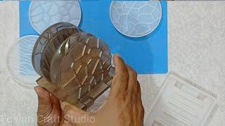 DIY Textured Resin Coasters  Pearl Mica Antique Gold & Bronze Pigment Tutorial