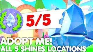 ALL 5 SHINES LOCATIONS in Adopt Me The Games Event Roblox